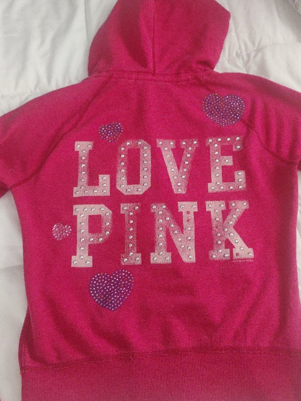 Vintage Y2K PINK Victoria's Secret Full Zip Hoodie